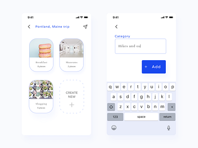 Create New | DailyUI090 category category app create new dailyui dailyui 090 dailyui090 dailyuichallenge planner trip planner ui vacation