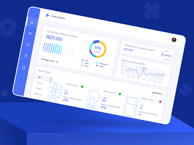 Power Analytics Dashboard dashboard design energy iot management power ui ux