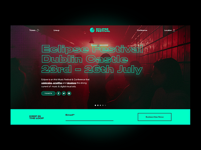 Eclipse Festival brand branding festival landing marketing typography ui ux website