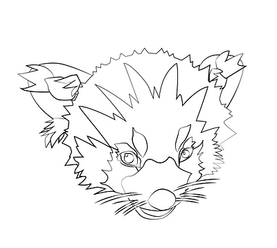 Red Panda Outline (Dribbble Rebound) adobe illustrator graphic design icon illustration illustrator red panda vector vector art zoo zoo animal