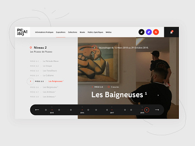 Musée Picasso Paris #3 🎨- Exhibition animation art art direction artist concept exposition inspiration interaction interactive interface museum orange paint picasso typography ui design ux design webdesign website