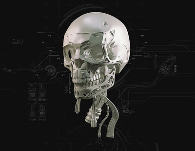 Mech skull 3d 3d art 3d artist art design mech modo render skull skull art vray zbrush