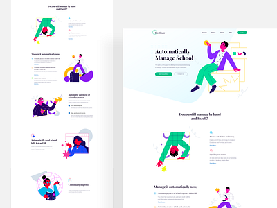 School Management Website Design 2019 trends clean creative creative design design illustration landing landing design landing page landing page design landing page ui landingpage minimal school trending trends ui uidesign web website concept