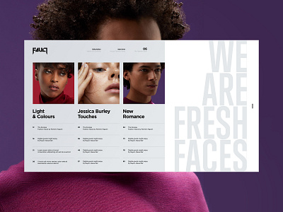 Fault Magazine Web Concept branding design flat minimal type typography ui ux web website