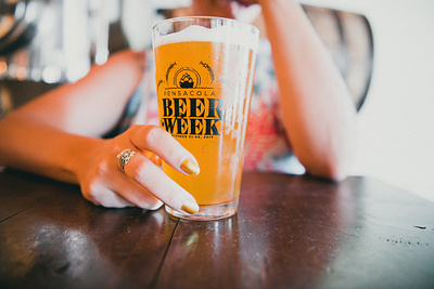 Pensacola Beer Week Glass 2019 design illustration typography