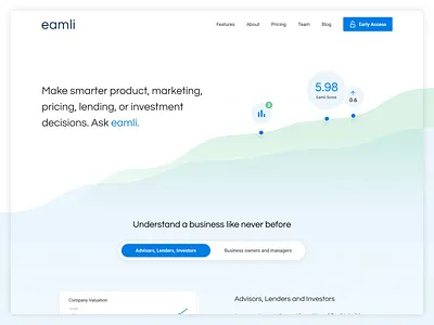 Eamli Homepage animation branding design flat homepage homepagedesign principle ui ux website websites