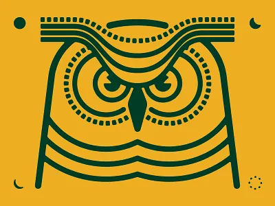 great horned owl animal animal icon animal logo bird bird logo branding green halloween identity identitydesign illustration orange owl owl icon owl logo spooky thick lines yellow