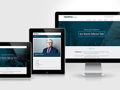 CaleyWray Website mockup