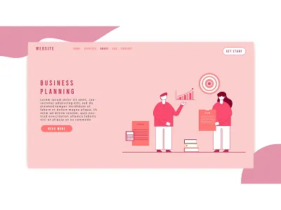 Business Planning Landing Pages Design character design conceptual graphicdesign illustraion landingpage target uidesign website