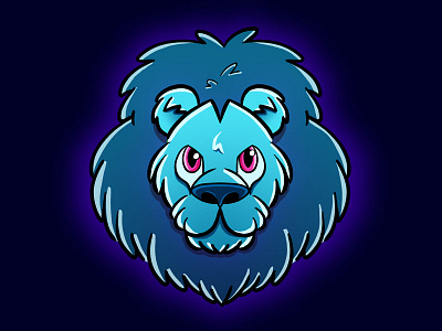 lion animal cartoon dribbbleweeklywarmup icon illustration lion