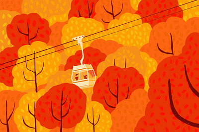 Leaf Peeping fall illustration leaf leaves october peeping procreate