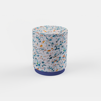 Terrazzo Stool Render 2 3d design fusion360 product stool