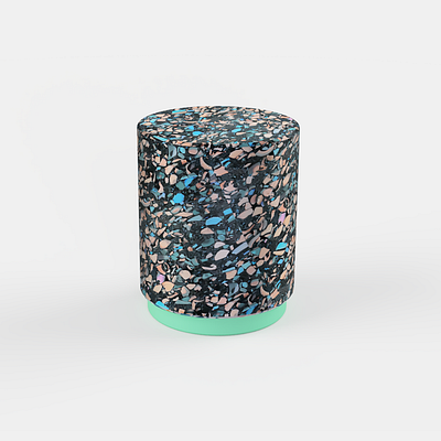 Terrazzo Stool Render 3 3d design fusion360 product stool