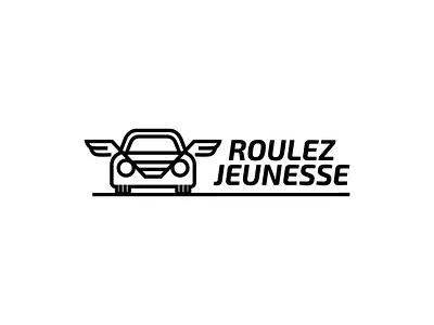 RoulezJeunesse logo v3 2d automobiles belgium branding cars classic collectable concept design illustration logo rgwit roulezjeunesse vector website