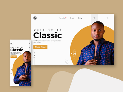 Web & mobile ui fashion landing page mobile ui ux web