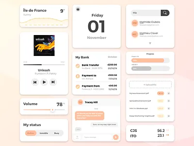 Widgets app design gradient graphic design uiux web widgets