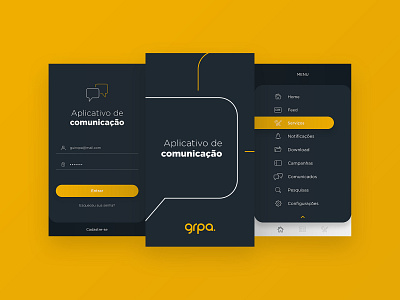 Aplicativo de Comunicação 2019 app design inpiration mobile ui ux