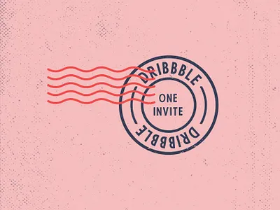 1 Dribbble Invite! branding design dribbble flat icon illustration invite lettering logo typography vector