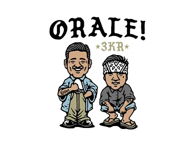 Orale! bandana boxing cholos club fight homies illustration street vector