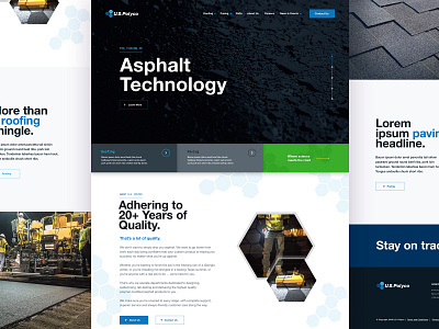 U.S. Polyco asphalt brand aid branding design responsive ui ux webdesign website