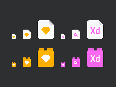 Abstract File Icons files icons libraries sketch xd