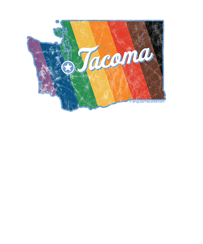 WA Pride Map - Tacoma design graphic design map shirt design