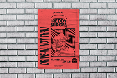 Rejected Freddy Burger Illustration Poster cartooning character development designsbylos illustration layout poster print print design