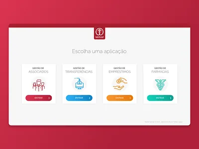 MONAF Card Menu Application admin adobe xd healthcare insurance menu menu card pharmaceutical saas software ui