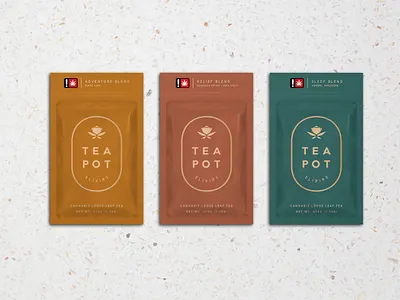TeaboxPacketLineup branding cannabis logo packaging tea