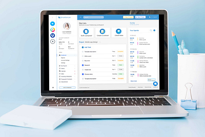 Smartlancer - Smart Platform for Freelancers dashboard freelance designer freelancer laptop laptop mockup project management project management tool project managment self employed uidesign ux ux ui uxdesign uxui web app webapp