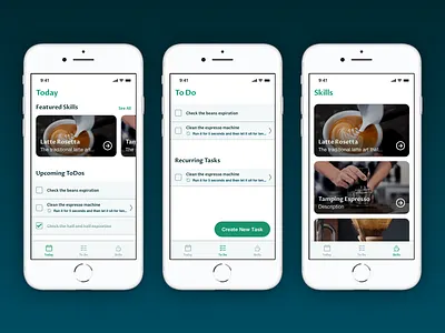 Barista To Do App coffee designercize ios product design tasks todo todo app todo list