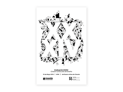 GRADUACIÓN XXXIV adobe photoshop graduation identity illustration poster school of design