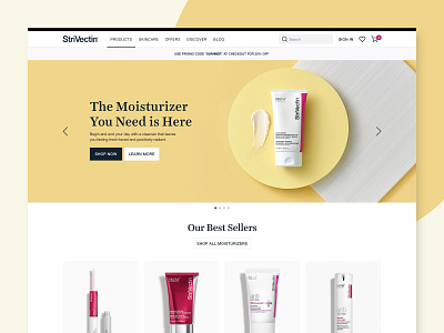 StriVectin I beauty beauty product ecommerce flat gatsby health magento makeup mobile natural responsive website shopify skin care ui design uiux