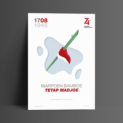 Bambu Kemerdekaan | Indonesia Independence Day design flat illustration independence day minimal poster type typography vector