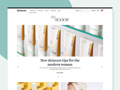 StriVectin III blog blog post content ecommerce feed magazine responsive website shopify skins ui ui design uiux web design