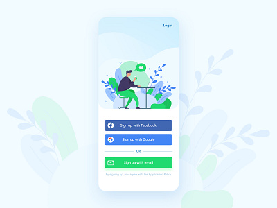 Daily UI 01 - Sign Up app challenge daily ui dailychallenge day001 design figma figmadesign illustration login sign up ui ui design