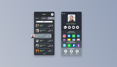 Sync - Social Media Contacts App app design mobile ui ui design uiux ux ux design