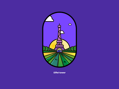 Eiffel tower design illustration