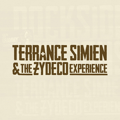 TERRANCE SIMIEN & THE ZYDECO EXPERIENCE - Logo Design americana branding design folk grammy icon logo louisiana music music art south louisiana swamp typography vector zydeco