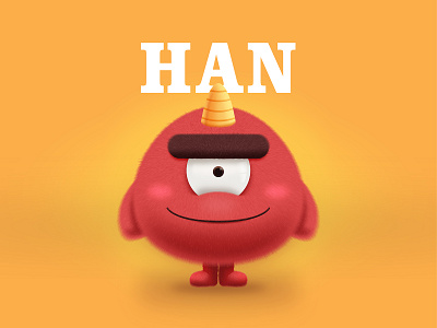 Han illustration cute design illustration orange