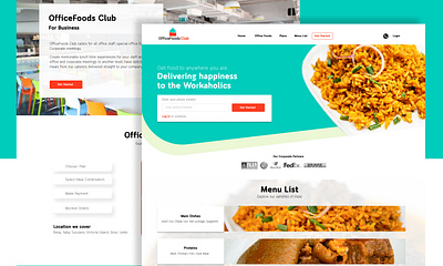 OfficeFoodsClub branding design ui ux web