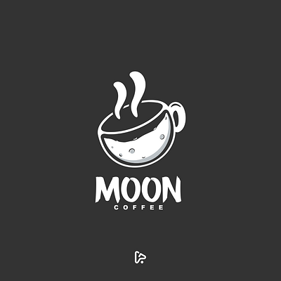 Moon Coffee Logo Combination brand branding coffee coffee logo design designer dualmeaning garagephic studio graphic icon illustration logo moon moon logo negative space negative space logo vector