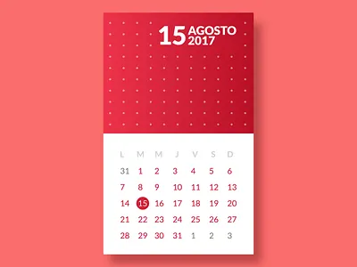 Calendar UI Design adobe xd app app design calendar clean dnm.design invision iphone x minimal mobile morrongiello red ui ux white