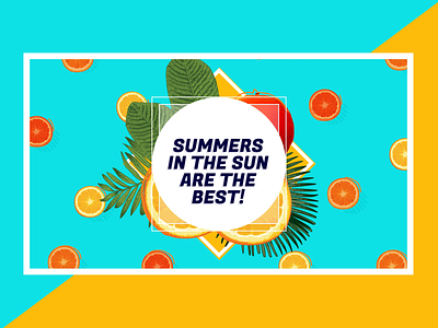 Summer Animation 2d animation branding flat gif icon illustration illustrator loop vector