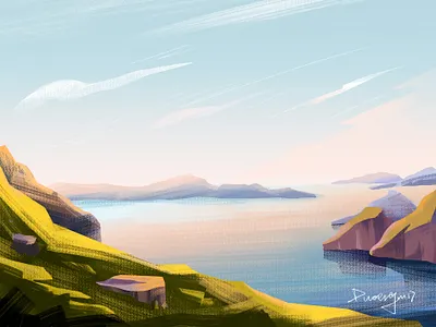 The scenery illustrations illustration illustrations paint