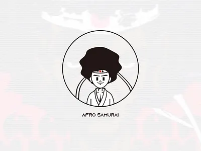 Angry Afro Samurai animation ae afro anger angry animation black illustration motion ribbon samurai warrior