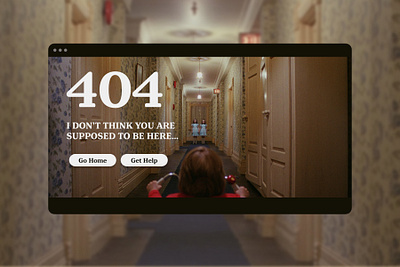 Day 8 - 404 Page 100daychallenge 404 404 error page movie shining ui