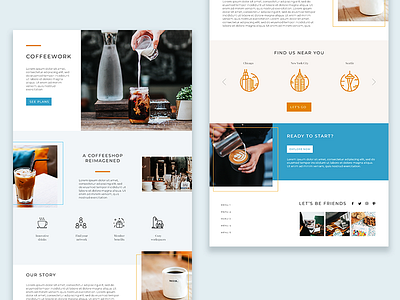 UI/Visual Design - Coffeework adobe xd coffee coffee site coffee website product design ui ui designer uidesign uiux ux uxdesign web web design webpage webpage mockup website website mockup