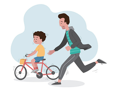 Illustration for Parents and kids illustration