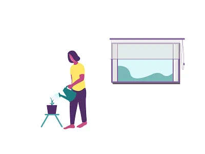 Series: Care for Plants (#01) design flat illustration minimal nature naturelove plant plant illustration plants